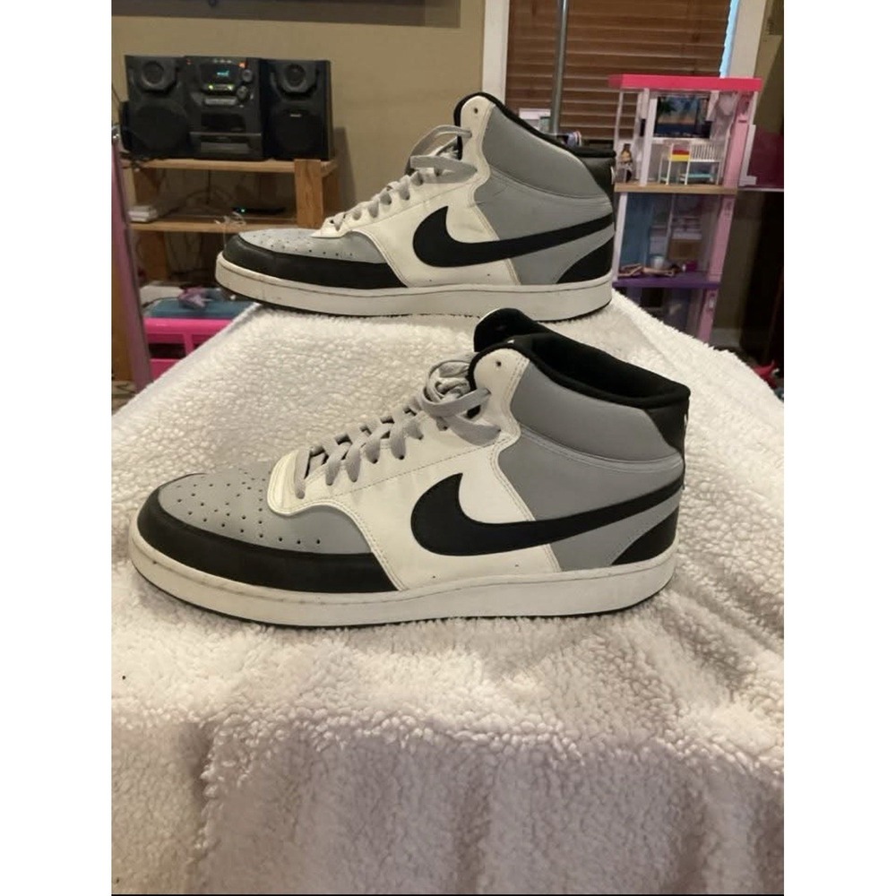 Nike Court Vision Mid Next Nature DN3577-002 White Black Gray Men's 13
